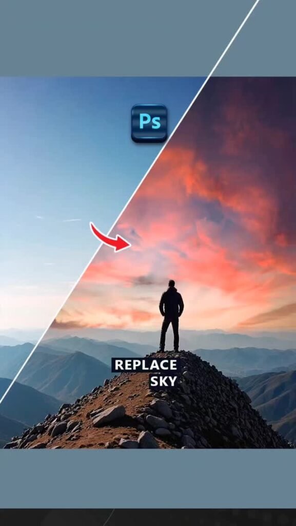 Replace sky in Photoshop