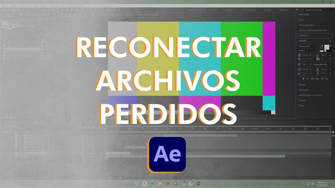 Reconecta archivos en After Effects